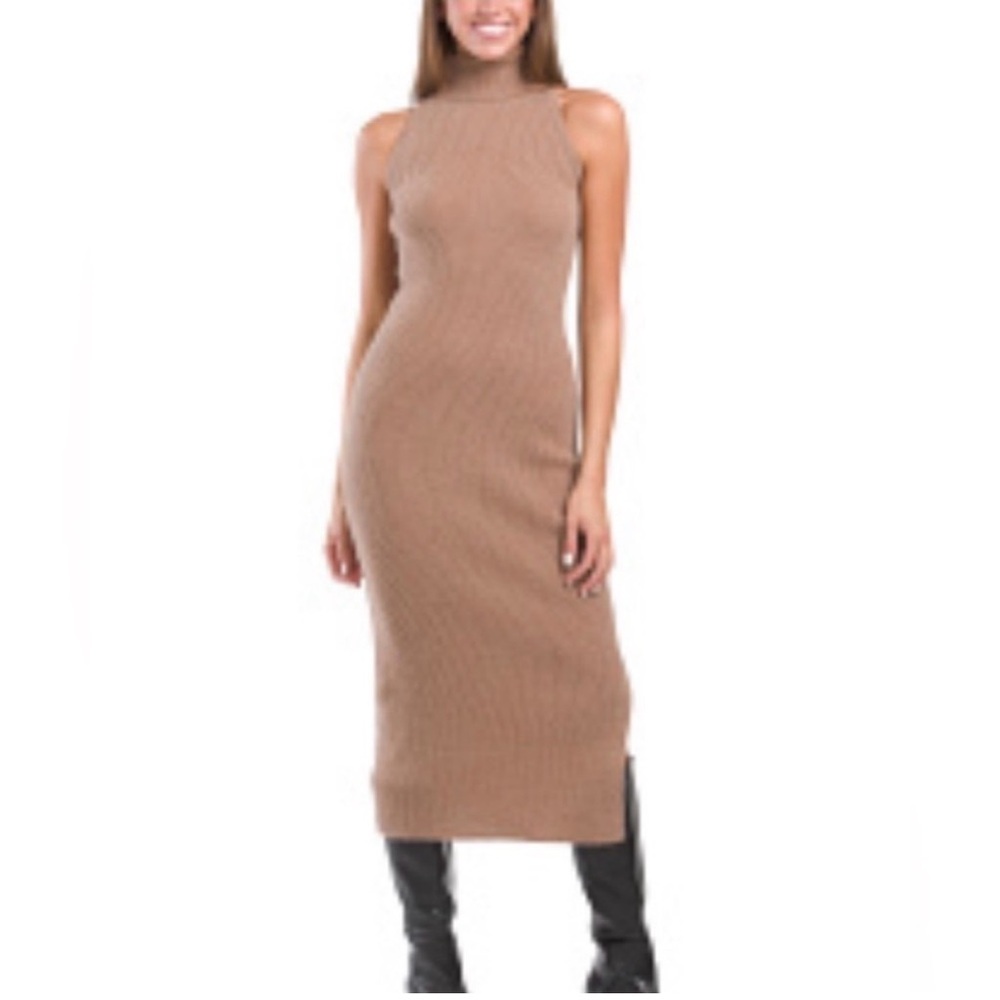 House of Harlow 1960 Tan Cashmere Maxi Dress size Small - Picture 8 of 8